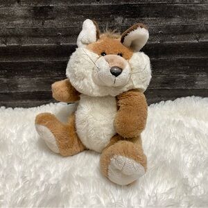 VINTAGE CHRISHA PLAYFUL FOX PLUSH STUFFED ANIMAL TOY HAIR WHISKERS WHITE BELLY